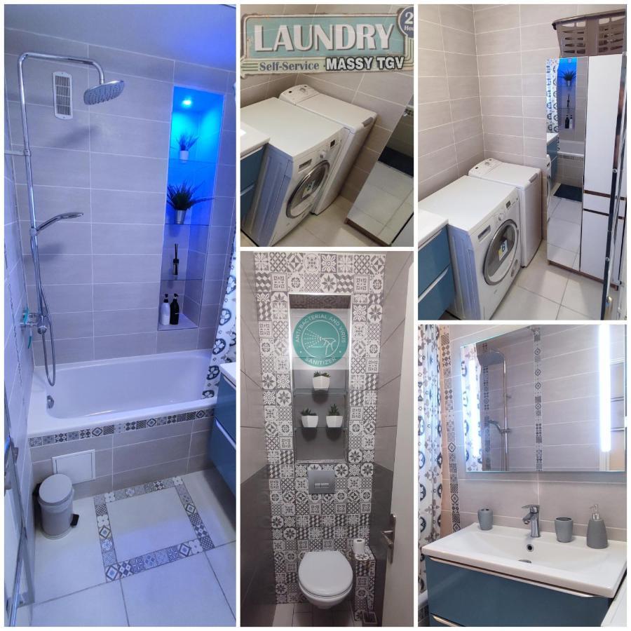 T4 Massy Tgv By Beds4Wanderlust - 80M2 Avec Terrasse Et Bureau - Proche Coulee Verte - Ideal Pro Ou Famille Kültér fotó